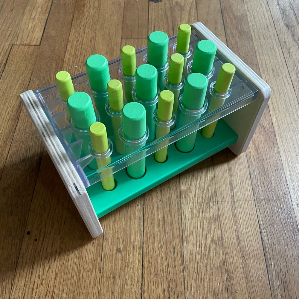 Lovevery wooden peg Montessori toy
